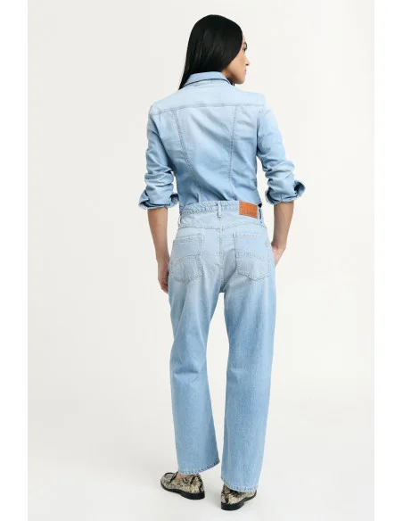 Straight-Leg Jeans High Waisted With Loops Please