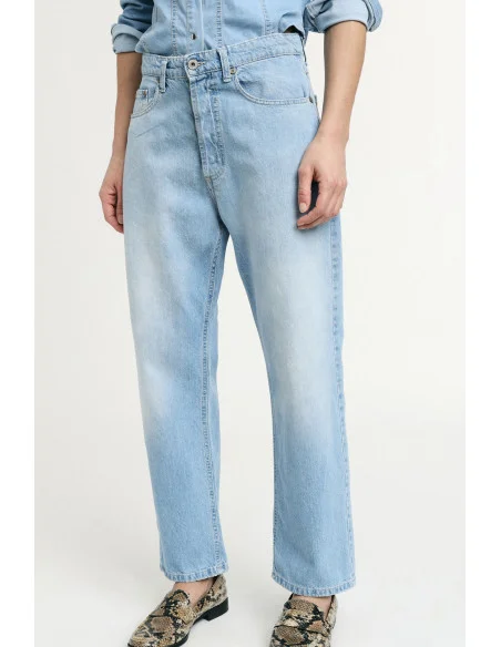 Straight-Leg Jeans High Waisted With Loops Please