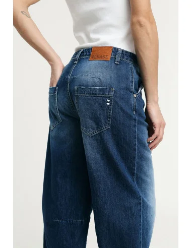 Jeans Baloon Fit Con Fondo Sfrangiato Please