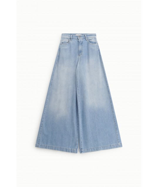 Jeans taille haute à jambes larges avec poches Please