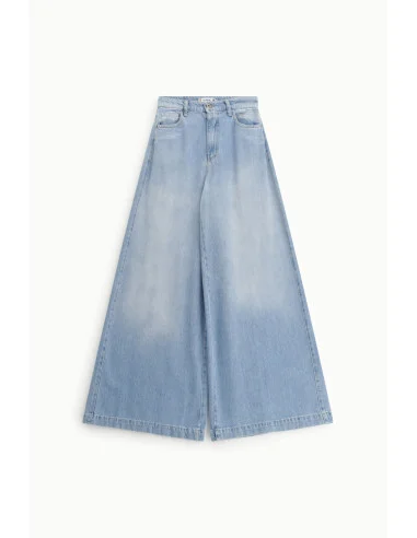Jeans A Gamba Ampia A Vita Alta Con Tasche Please