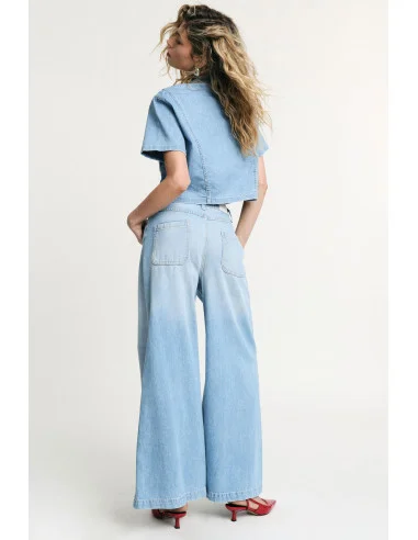 High Waisted Wide Leg Jeans With Pockets Please