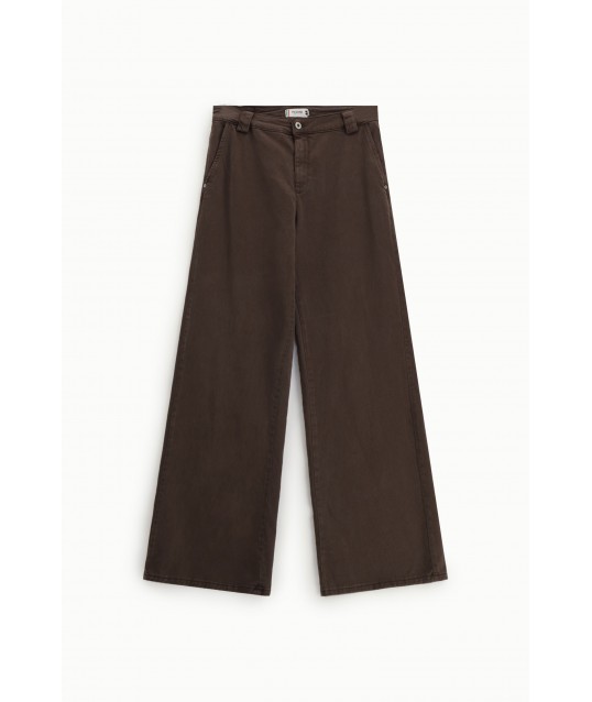 Pantaloni Palazzo A Vita Bassa Con Gamba Ampia Please