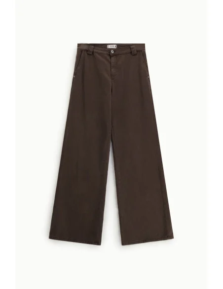 Pantaloni Palazzo A Vita Bassa Con Gamba Ampia Please