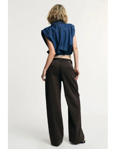 Low Waist Palace Trousers With Wide Leg Please