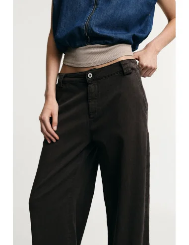 Pantaloni Palazzo A Vita Bassa Con Gamba Ampia Please