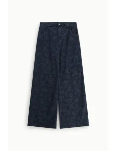 Jeans taille haute à imprimé floral et jambe large Please 2