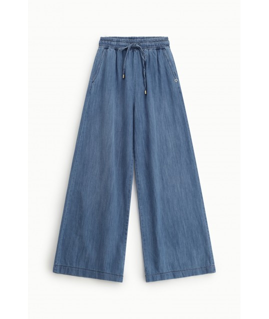 Wide Leg Jeans With High Stretch Waist Please