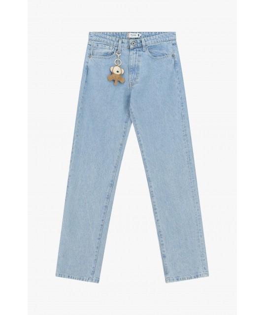 Straight-Leg Jeans High Waist Five Pockets Please