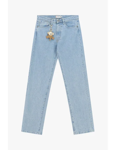 Jeans à jambe droite Taille haute Cinq poches S'il vous plaît