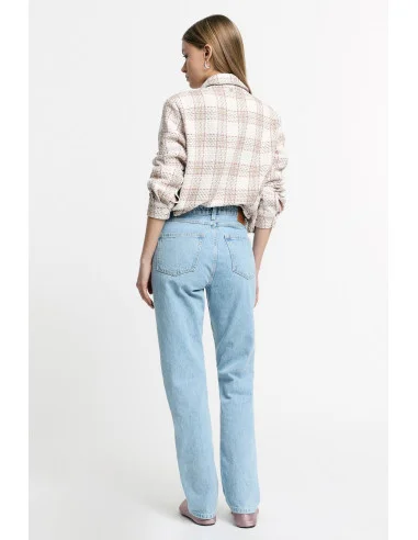 Jeans à jambe droite Taille haute Cinq poches S'il vous plaît