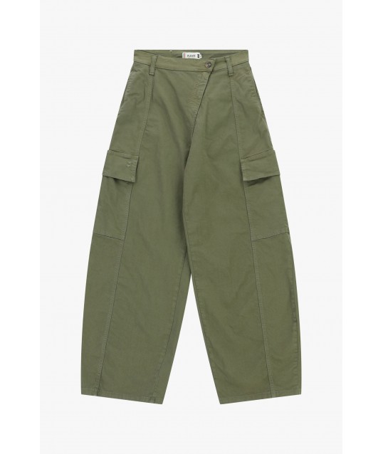 Pantaloni Palazzo Tasche Cargo Vita Alta Please
