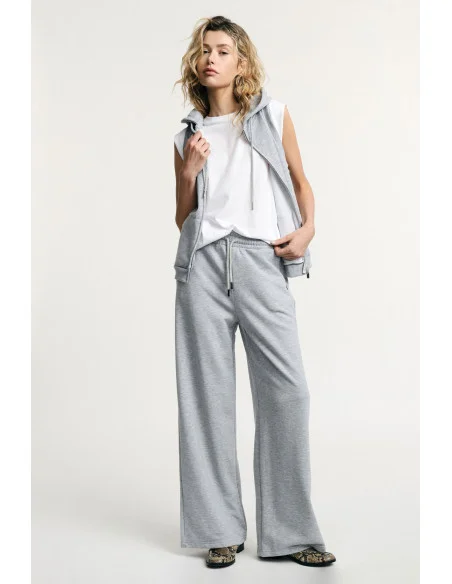 Palazzo Trousers Sports High Waisted Drawstring Please