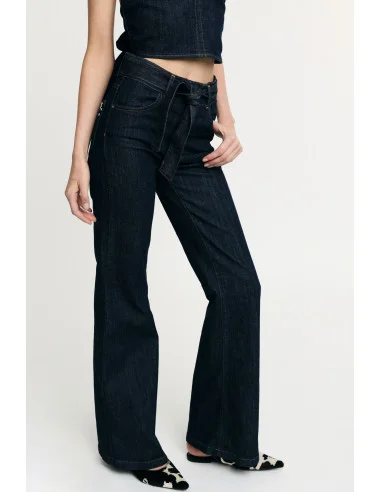Paw Paw Jeans With Knotted Belt And High Waist Please