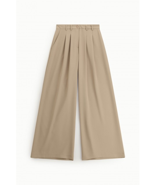 High Waisted Palace Trousers With Pleats Please