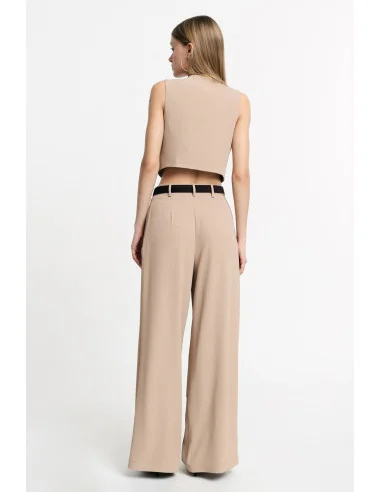 Pantalon taille haute avec plis Please