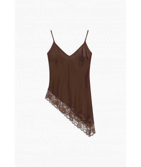 Thin V-Neck And Lace Trim Tops Please