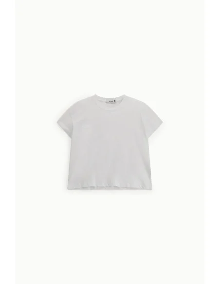 Cropped Regular-Fit Crew Neck T-Shirt Please