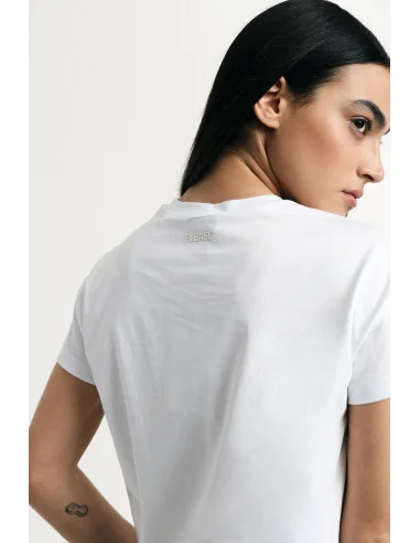 Cropped Regular-Fit Crew Neck T-Shirt Please
