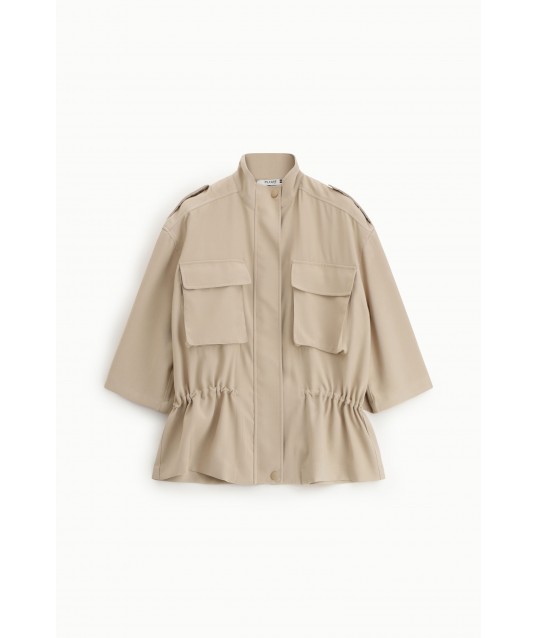 Parka Corta Tasche Frontali Maniche Ampie Please