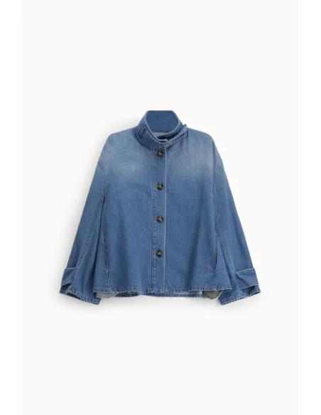 Denim Jacket With Buttons And Wide Fit Please