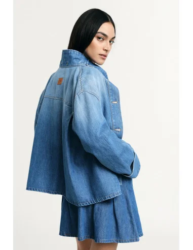Giacca In Denim Con Bottoni E Fit Ampio Please