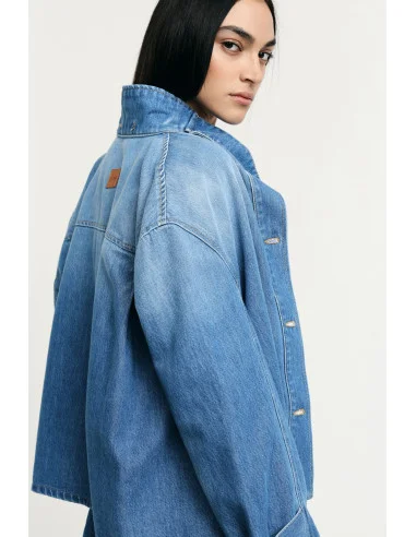 Denim Jacket With Buttons And Wide Fit Please