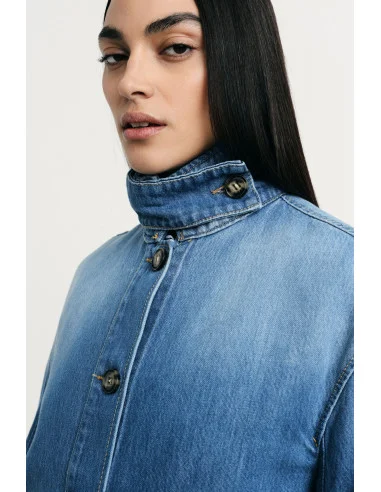 Giacca In Denim Con Bottoni E Fit Ampio Please