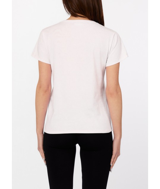 T-Shirt Con Strass Liu Jo