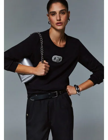 Sweatshirt With Liu Jo Jewel Detailing