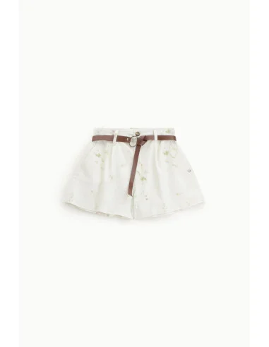 Short à coupe régulière avec ceinture et imprimé délicat Please