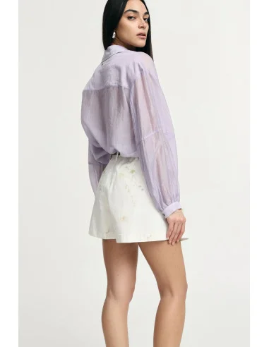Short à coupe régulière avec ceinture et imprimé délicat Please
