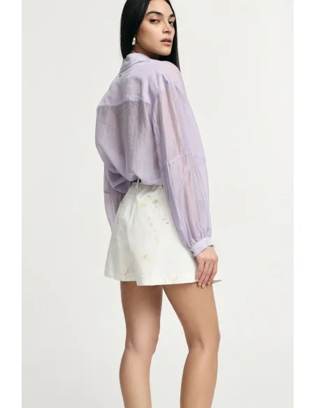 Short à coupe régulière avec ceinture et imprimé délicat Please