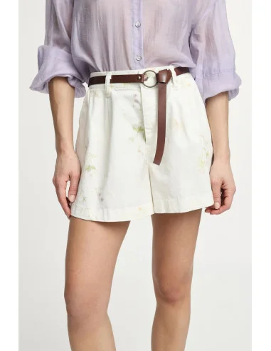 Short à coupe régulière avec ceinture et imprimé délicat Please