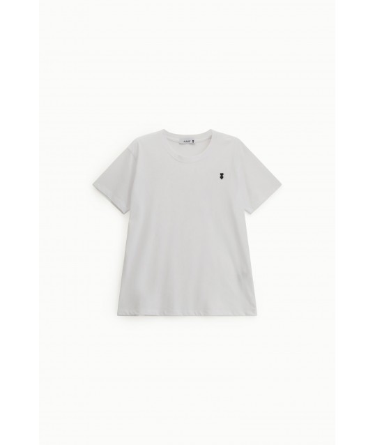 T-Shirt Regular-Fit Girocollo Logo Ricamato Please