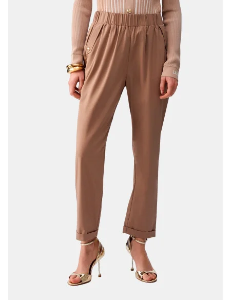 Pantaloni Slim Fit Con Risvolto Liu Jo