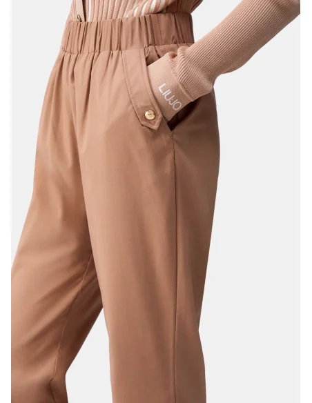 Pantaloni Slim Fit Con Risvolto Liu Jo