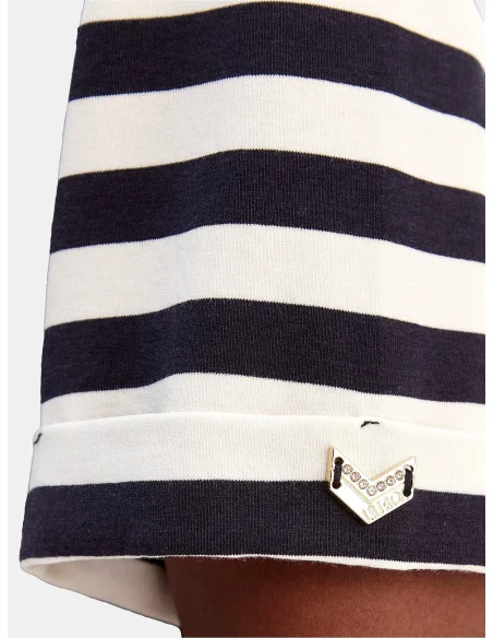 Maglia Con Righe E Strass Liu Jo