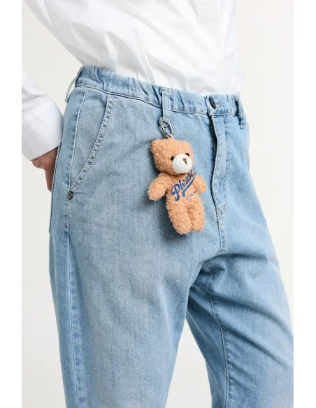 Jeans Baloon Fit Con Portachiavi Orsetto Please