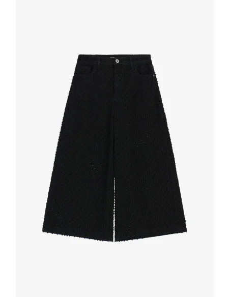 Pantalon Cropped Palace avec motif embossé Please