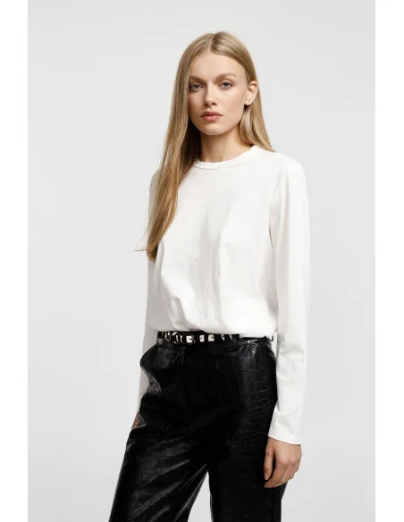 T-Shirt Con Collo Rotondo Please