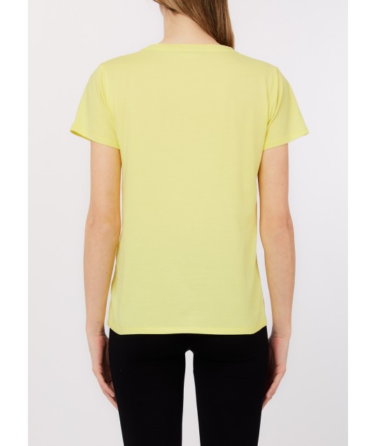 T-Shirt avec logo Liu Jo Lettres avec pierres précieuses