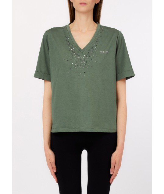 Liu Jo T-Shirt With Rhinestones