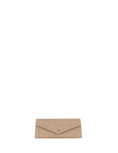 Pochette rigide effet lamé pailleté avec bandoulière chaîne intérieure Rinascimento