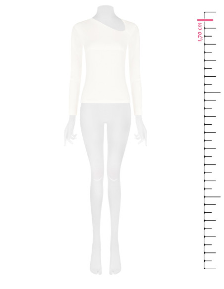 Top slim en coton mélangé avec encolure asymétrique Rinascimento - ...