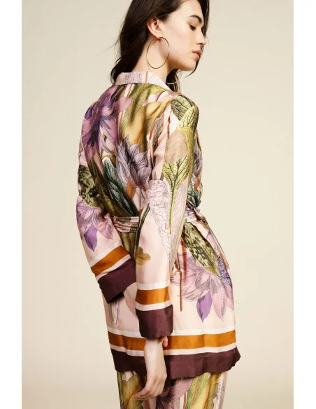 Blazer imprimé floral avec ceinture Dixie