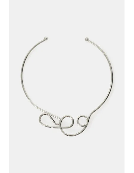 Collier rigide ouvert avec motif ondulé Dixie