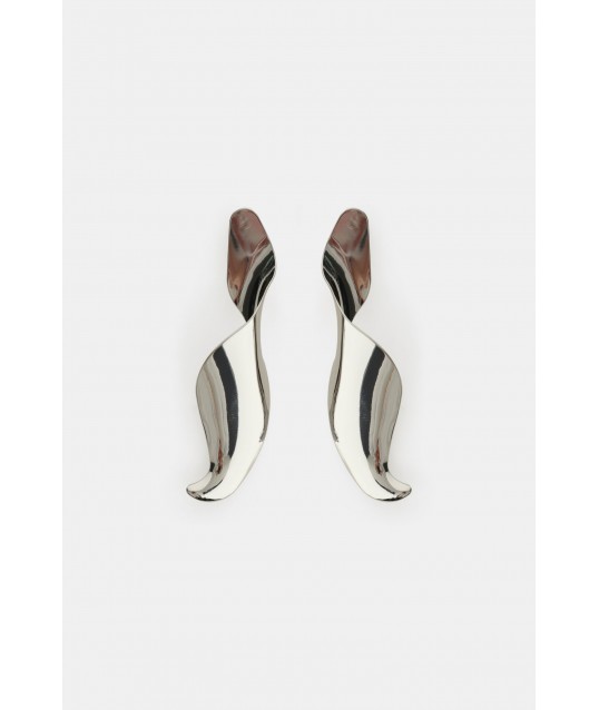 Dixie - Boucles d'oreilles asymétriques brillantes à effet de vague