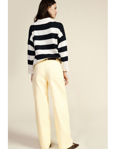 Jean large cinq poches taille haute Dixie
