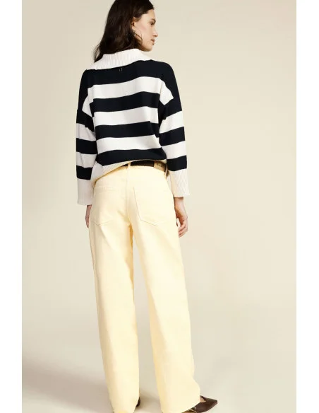 Jean large cinq poches taille haute Dixie